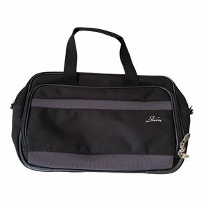Skyway Black Carry On Overnight Weekend Duffel Bag Black with Trolly Strap